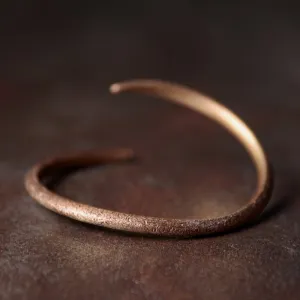 Hand Forged Solid Copper Swirl Cuff