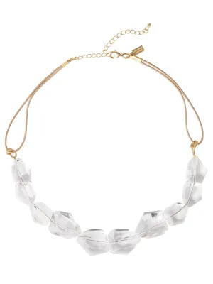 Handmade Crystal Nugget Mixed Back Necklace