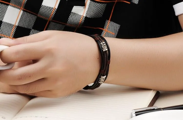 Handmade Genuine Leather Men's Bracelet