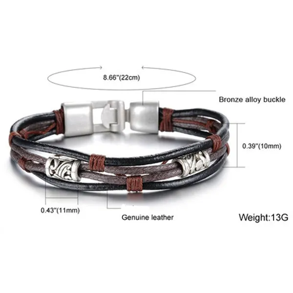 Handmade Genuine Leather Men's Bracelet