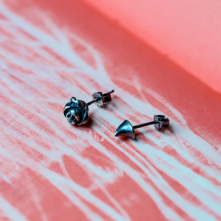 Handmade Sterling Silver Stud Earrings Unique Jewelry Gifts Accessories for Women