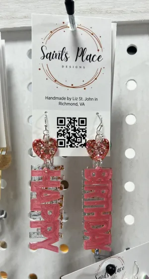 Happy Birthday Resin Earrings