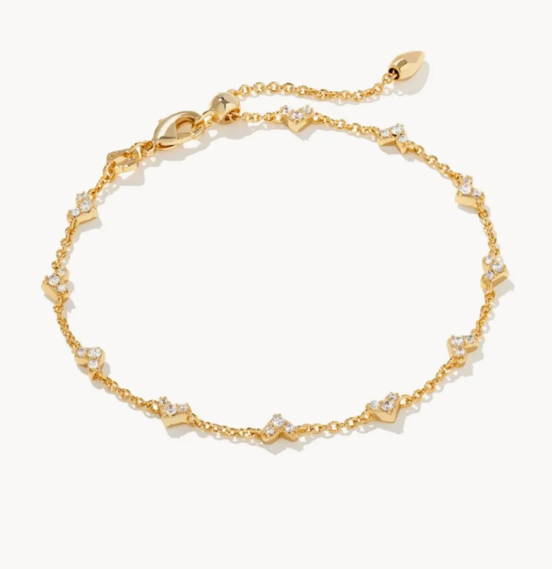 Haven Heart Delicate White Crystal Chain