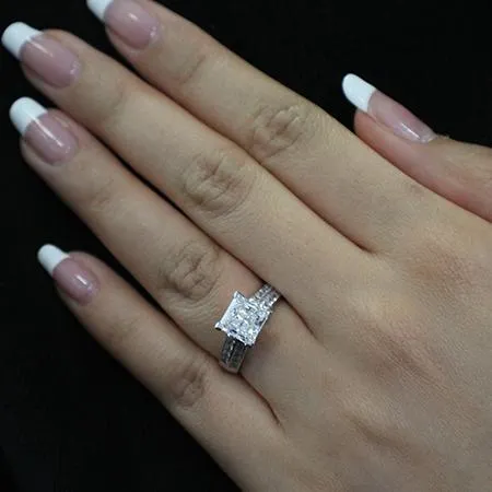 Heather - Princess Moissanite Engagement Ring
