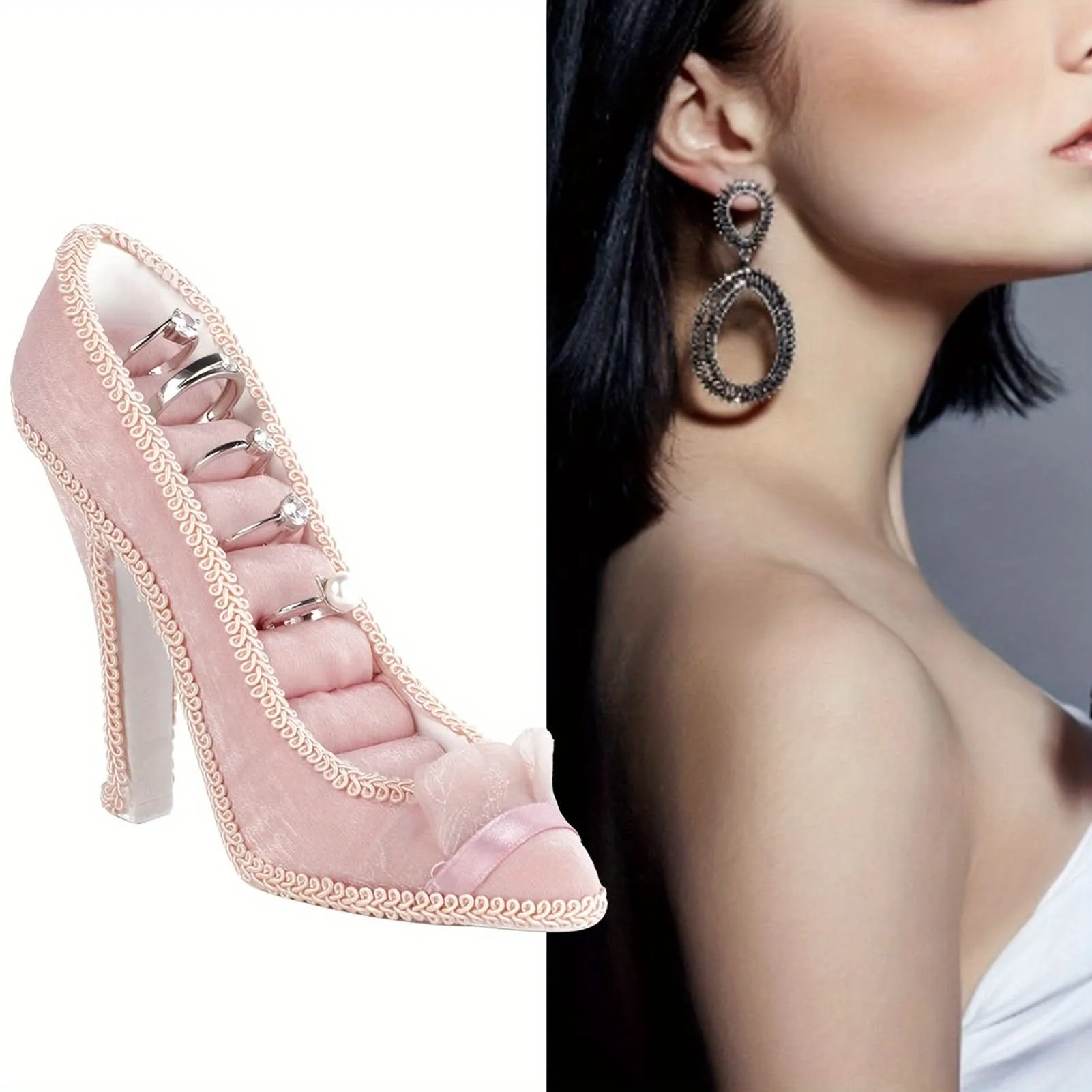 High-Heeled Shoe Jewelry Organizer Stand