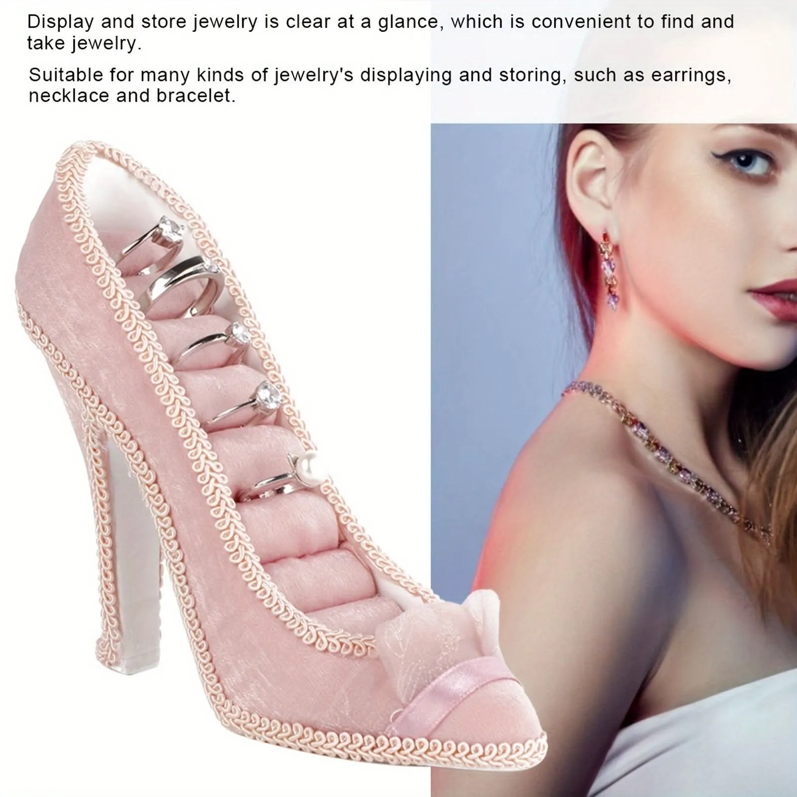 High-Heeled Shoe Jewelry Organizer Stand