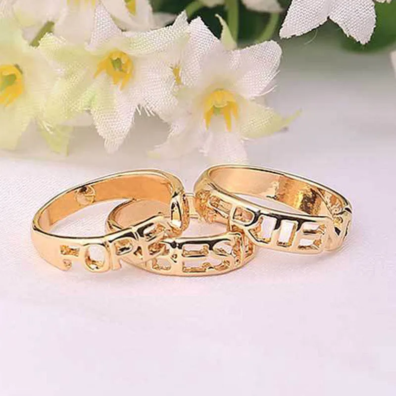 Hollow Letters Finger Rings For Women