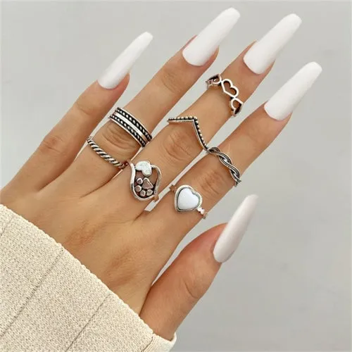 Korean Fashion Butterfly Rings for Women Punk Trendy Vintage Smooth