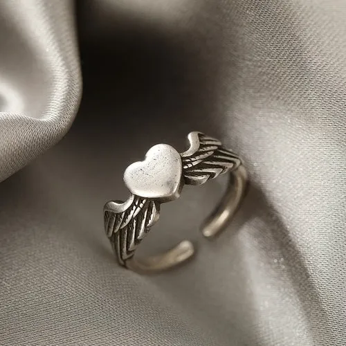 Korean Fashion Butterfly Rings for Women Punk Trendy Vintage Smooth