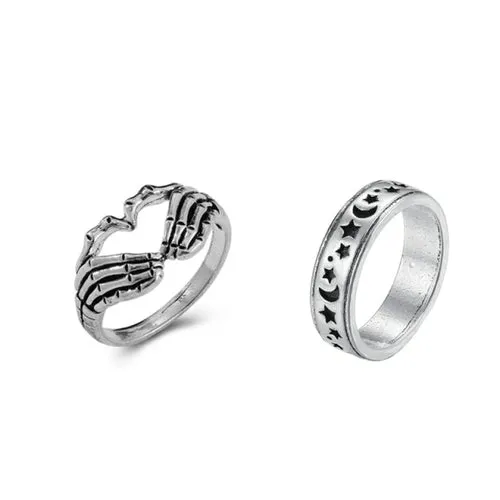 Korean Fashion Butterfly Rings for Women Punk Trendy Vintage Smooth