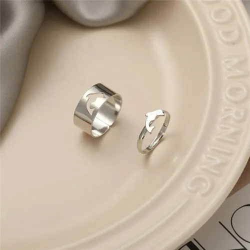 Korean Fashion Butterfly Rings for Women Punk Trendy Vintage Smooth