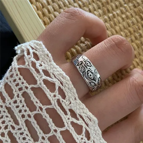 Korean Fashion Butterfly Rings for Women Punk Trendy Vintage Smooth