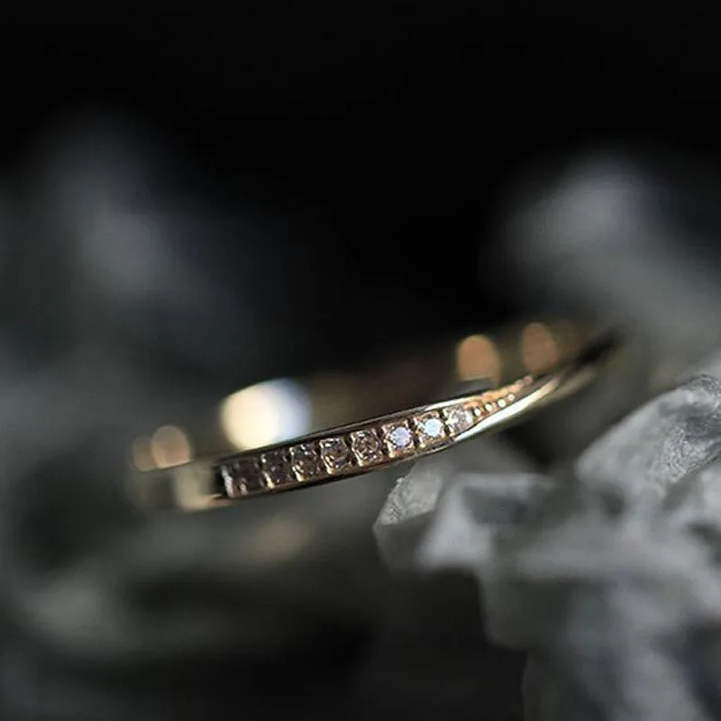 Korean Trendy Plated Rose Gold Ring