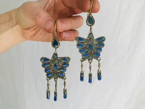 Kuchi Butterfly Earrings. Faux Lapis