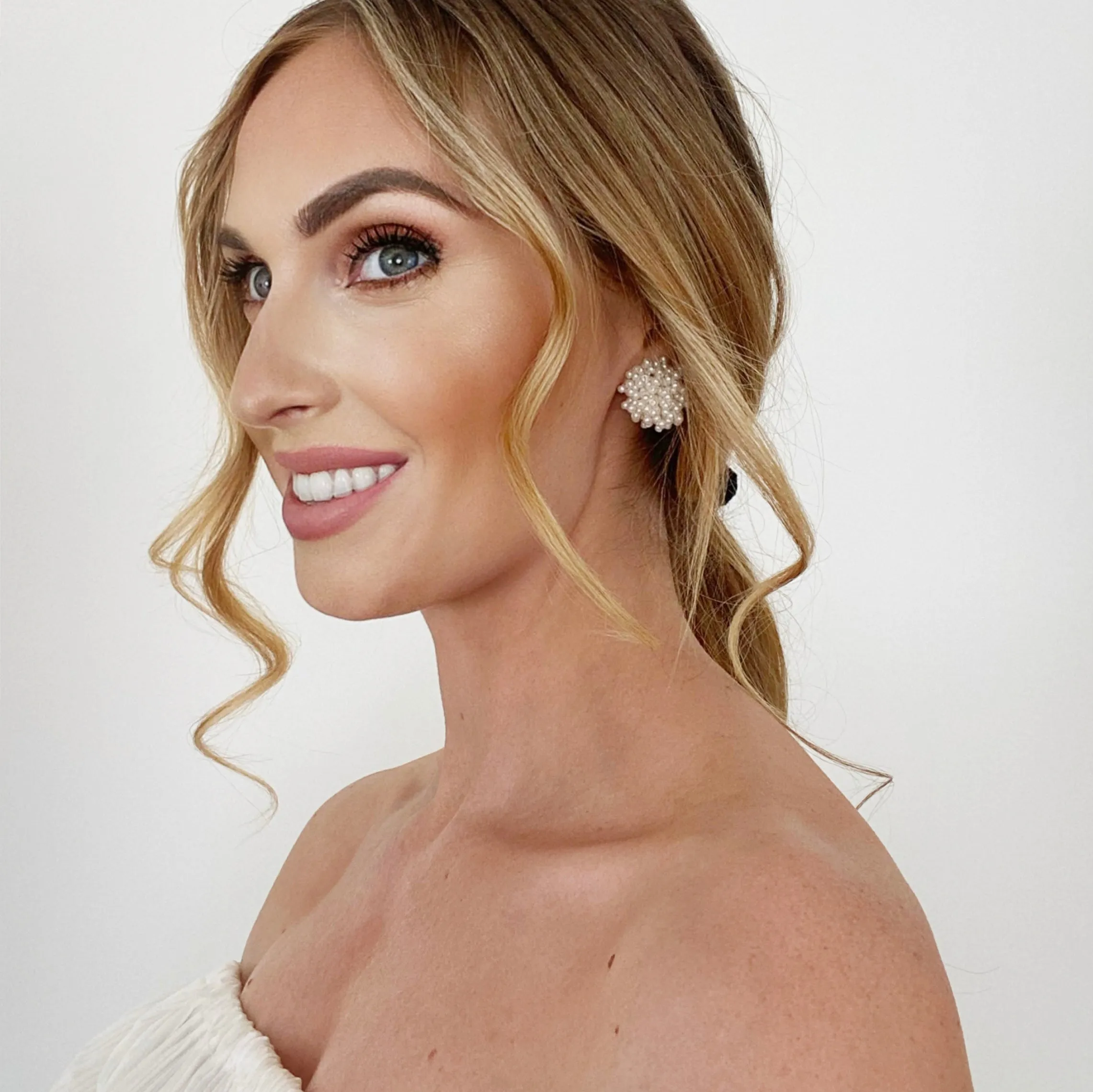 Lottie Cluster Pearl Earrings