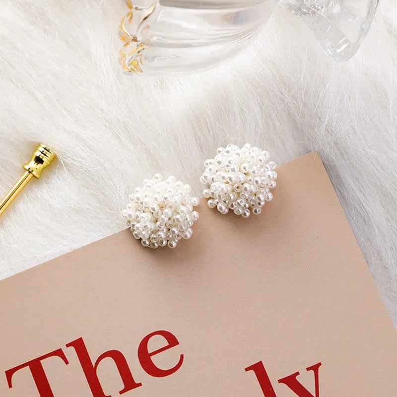 Lottie Cluster Pearl Earrings
