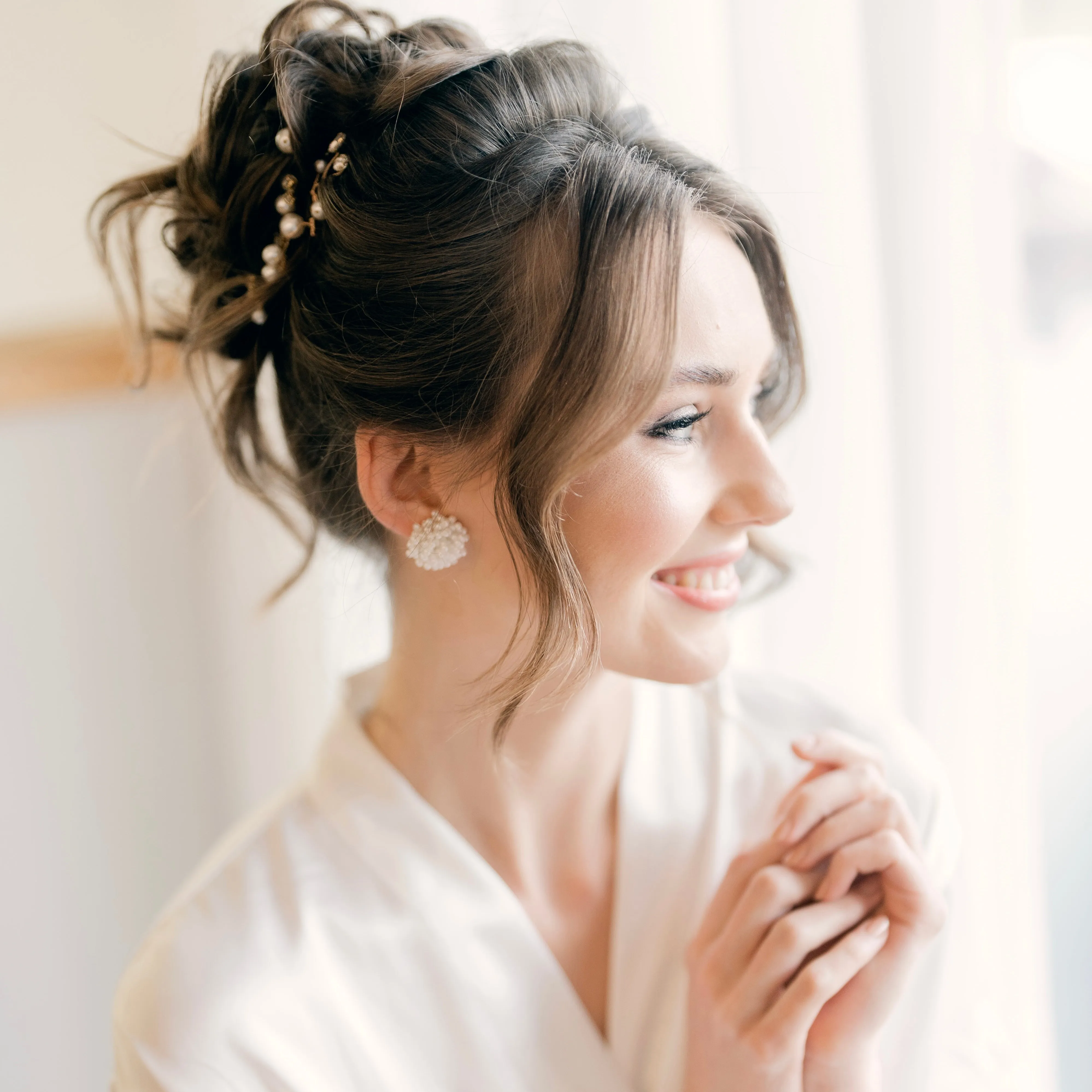 Lottie Cluster Pearl Earrings