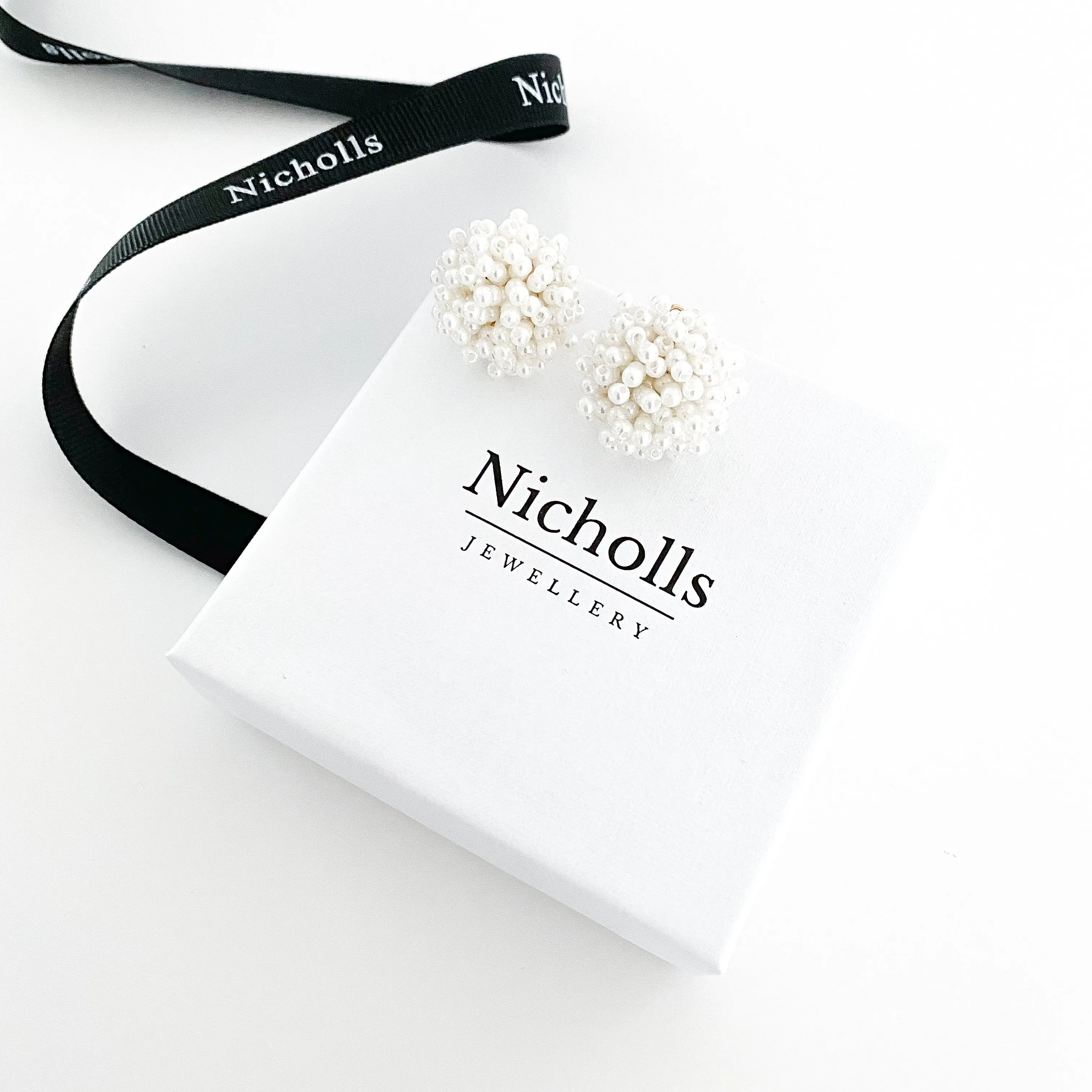Lottie Cluster Pearl Earrings