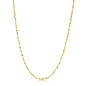 LOVCIA Stylish 18k Gold-Plated 2mm Rolo Chain Necklace