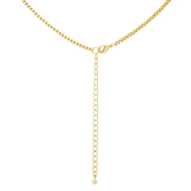 LOVCIA Stylish 18k Gold-Plated 2mm Rolo Chain Necklace