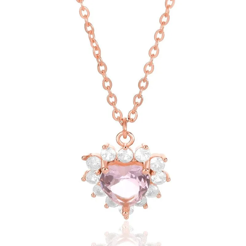 Lovely Heart, Butterfly, and Flower Pendant Necklaces