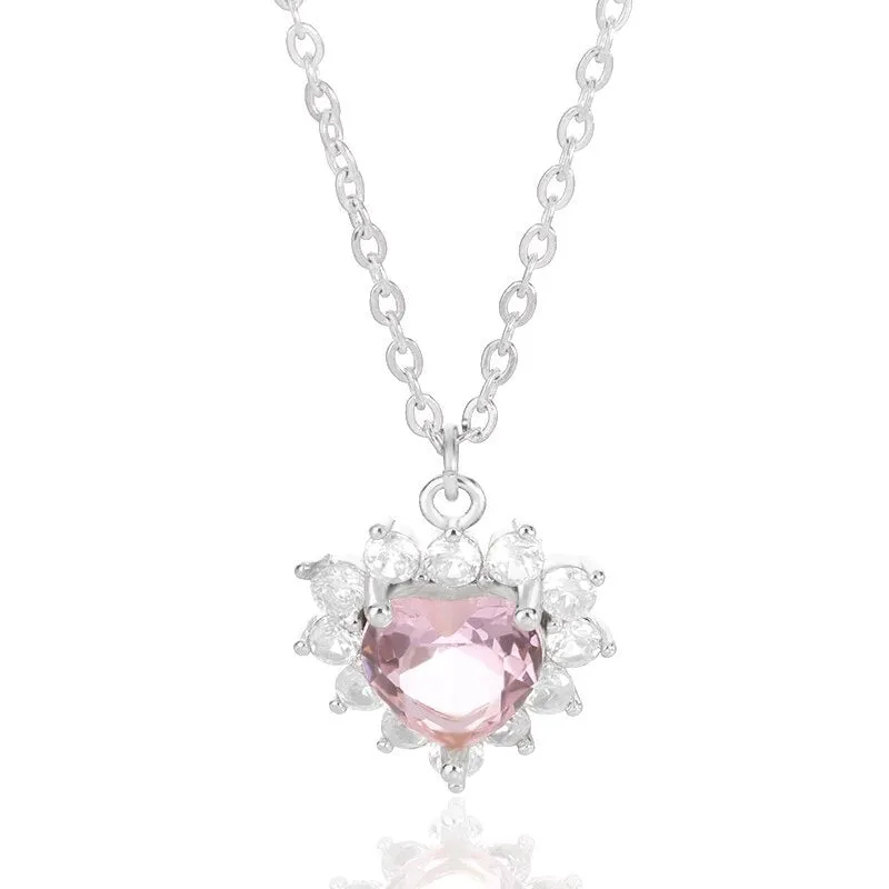 Lovely Heart, Butterfly, and Flower Pendant Necklaces