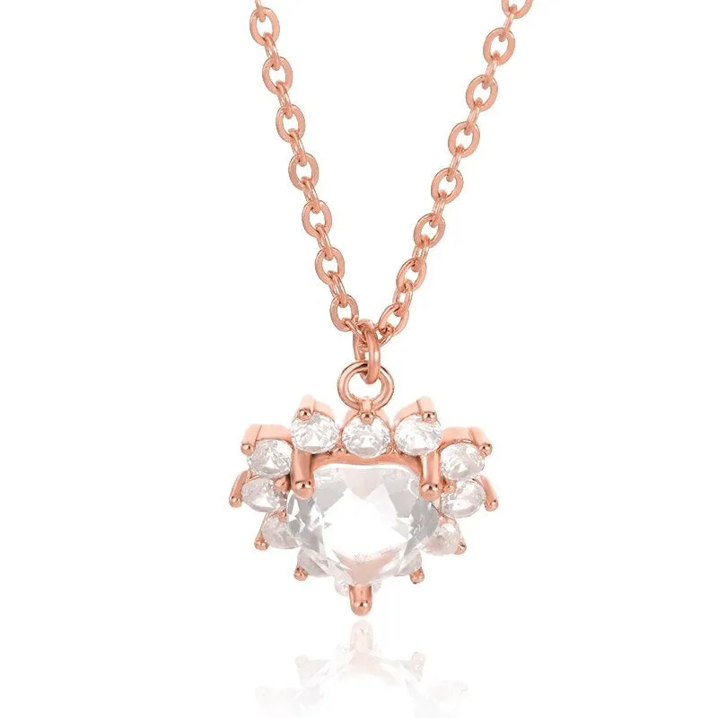 Lovely Heart, Butterfly, and Flower Pendant Necklaces
