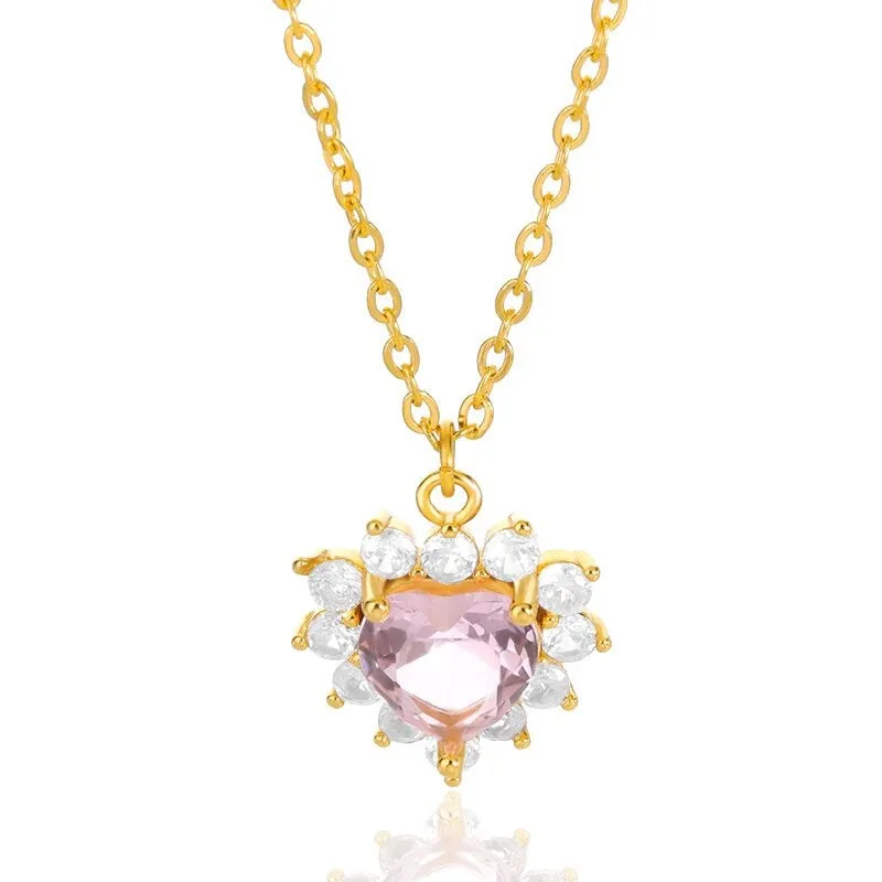 Lovely Heart, Butterfly, and Flower Pendant Necklaces