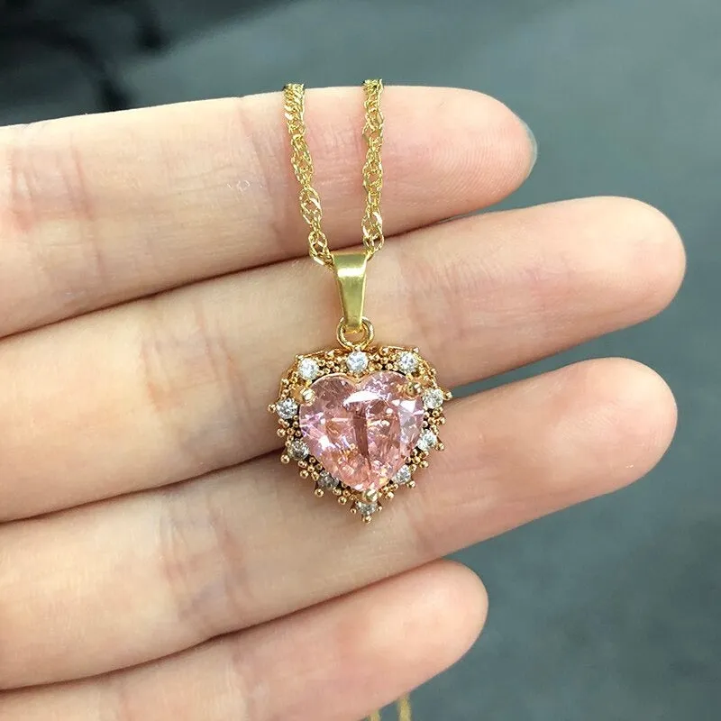 Lovely Heart, Butterfly, and Flower Pendant Necklaces