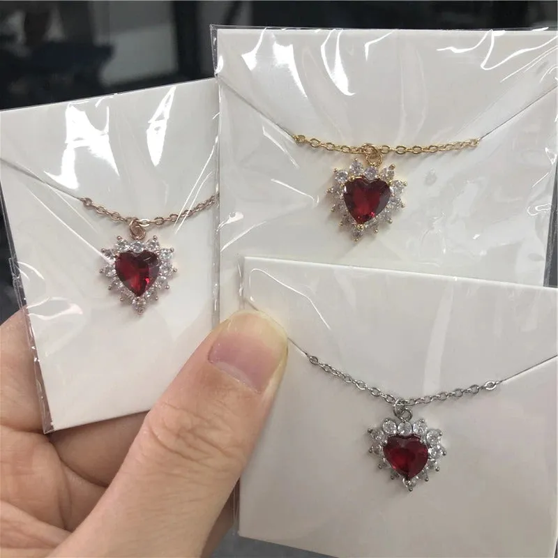 Lovely Heart, Butterfly, and Flower Pendant Necklaces