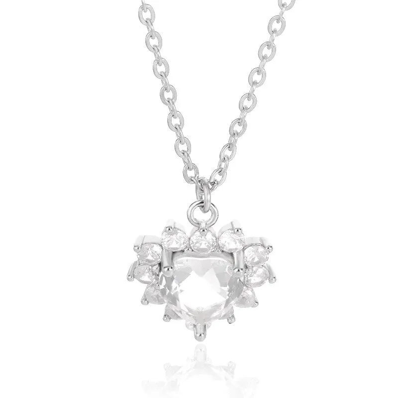Lovely Heart, Butterfly, and Flower Pendant Necklaces