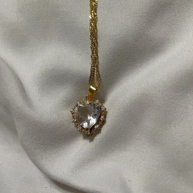 Lovely Heart, Butterfly, and Flower Pendant Necklaces
