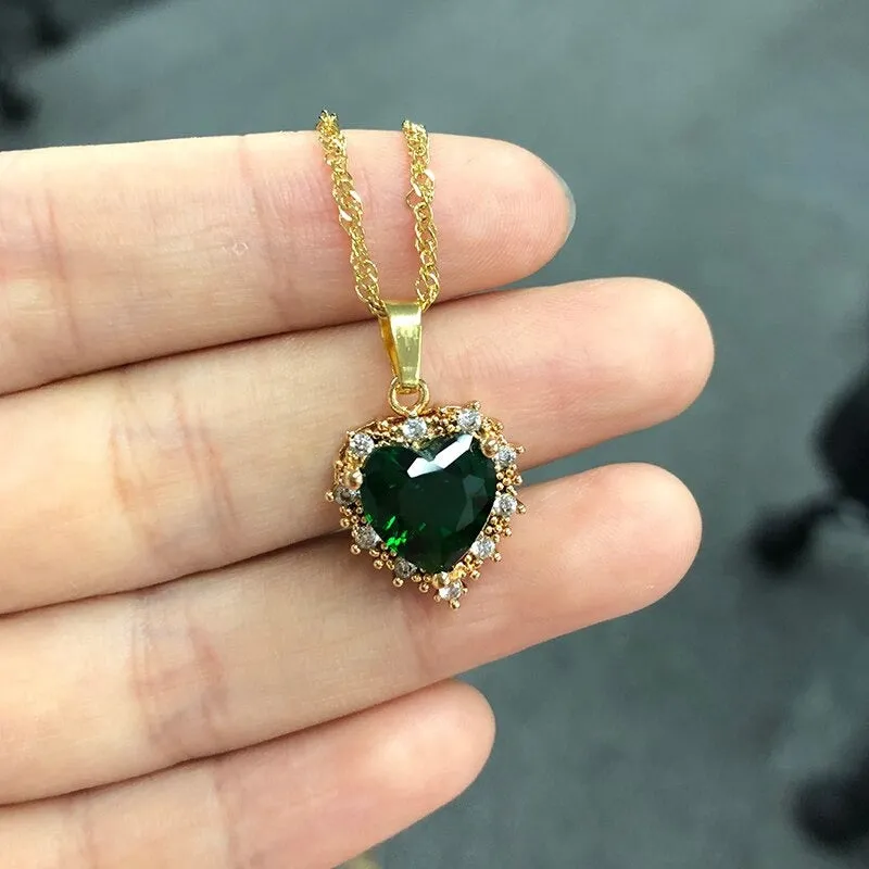 Lovely Heart, Butterfly, and Flower Pendant Necklaces