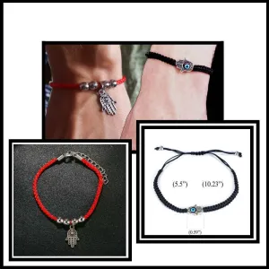 Lucky Hamsa Couples String Bracelets