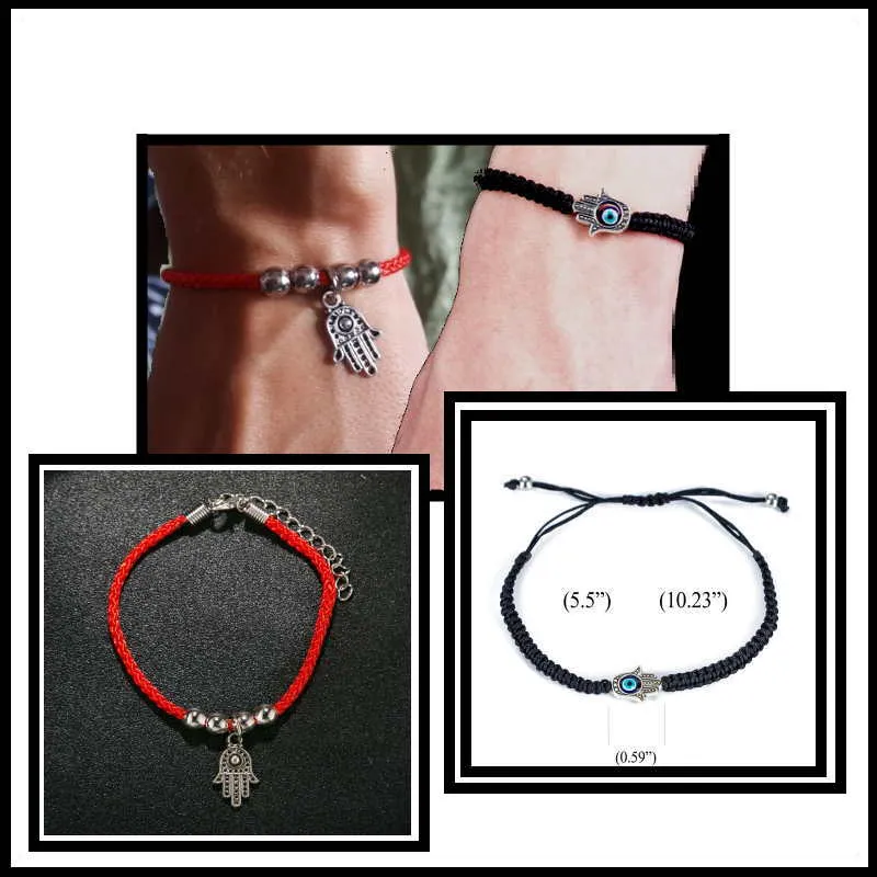 Lucky Hamsa Couples String Bracelets