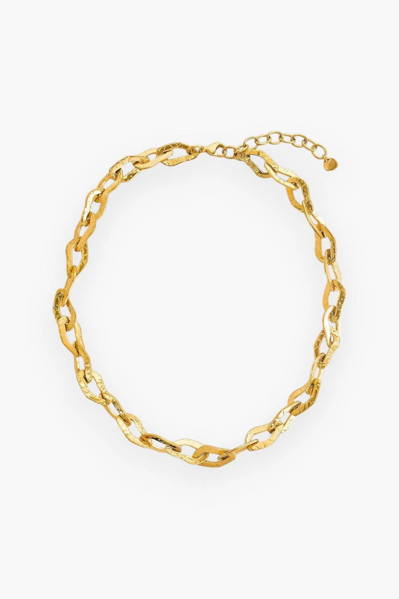 Lucy Gold Hammered Chain Necklace