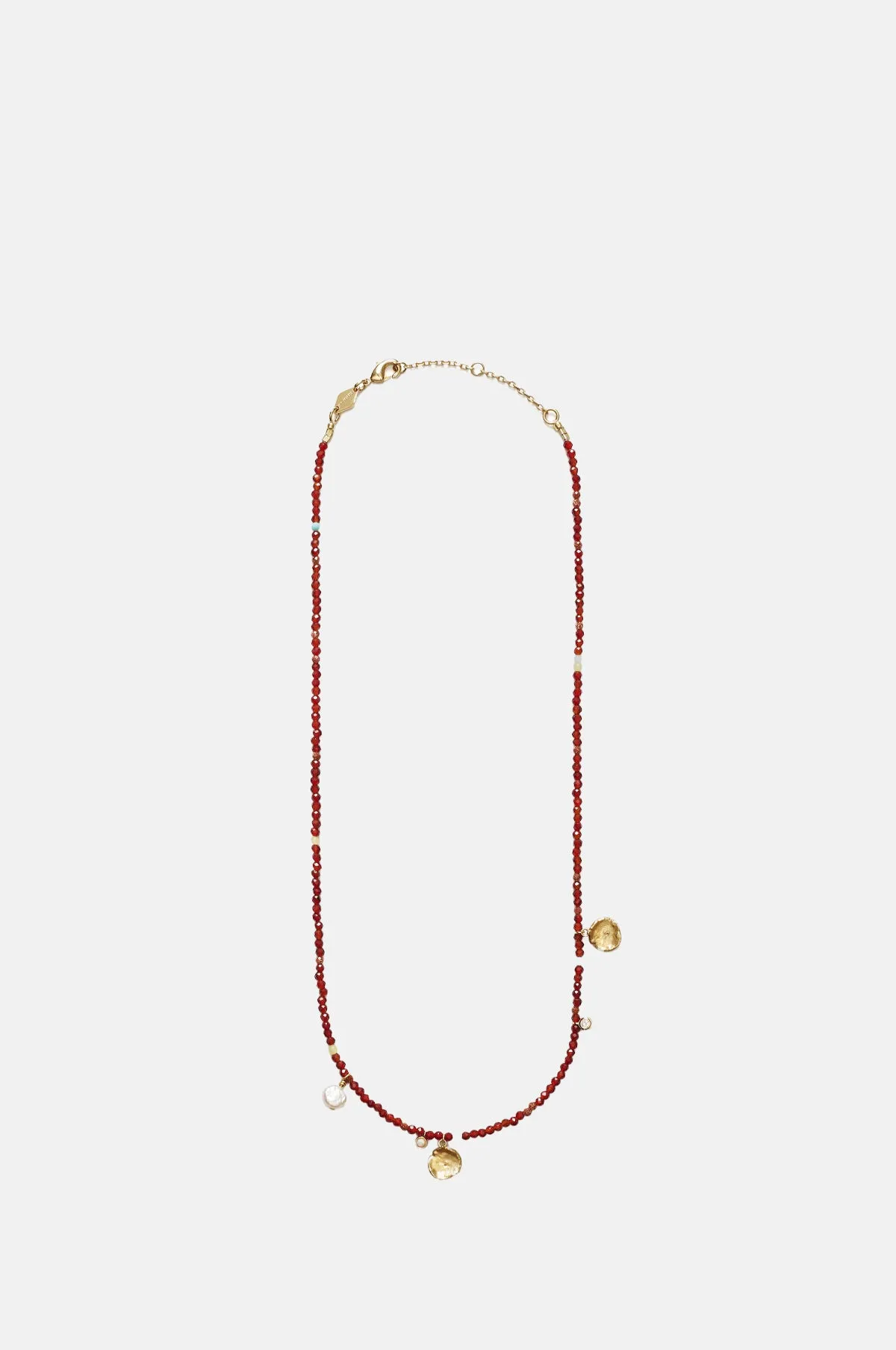 Maroon Harmony Gold Necklace