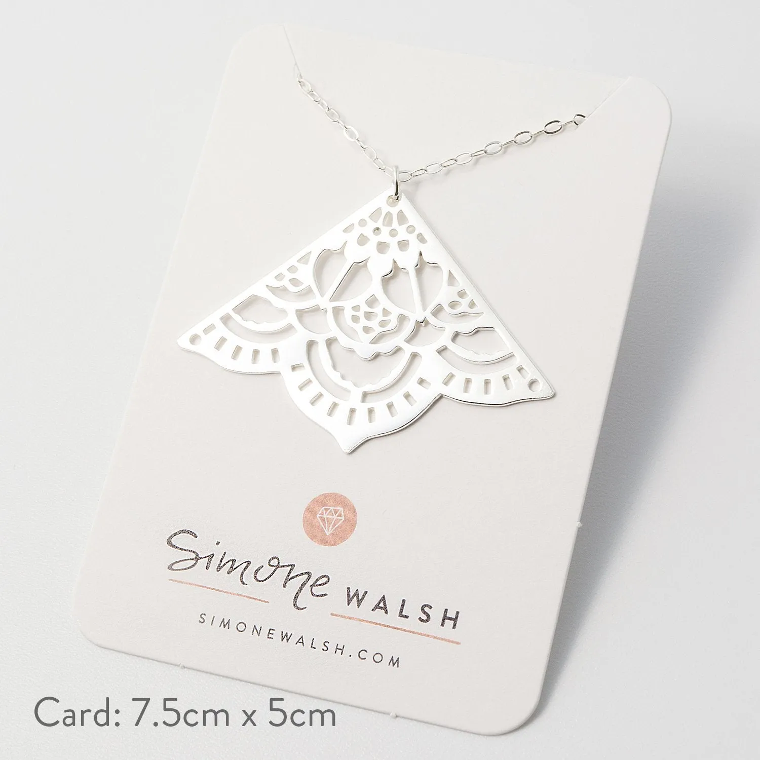 Mehndi Sterling Silver Pendant Necklace