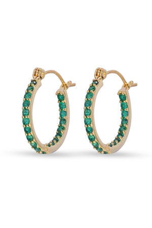 Mini Serena Hoops - Emerald