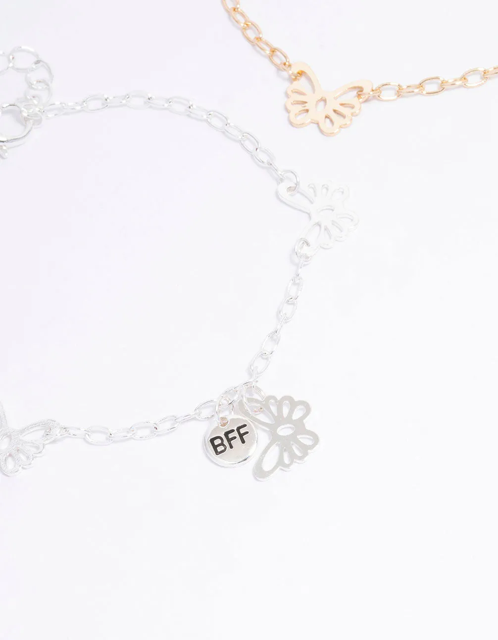 Mixed Metal Butterfly Bracelet Pack