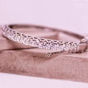 Modern Bangle with Cubic Zircons
