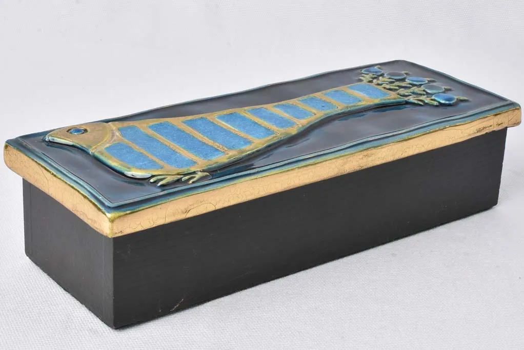 Modern jewelry box w/ bird 1950s Mithé Espelt (1923-2020)