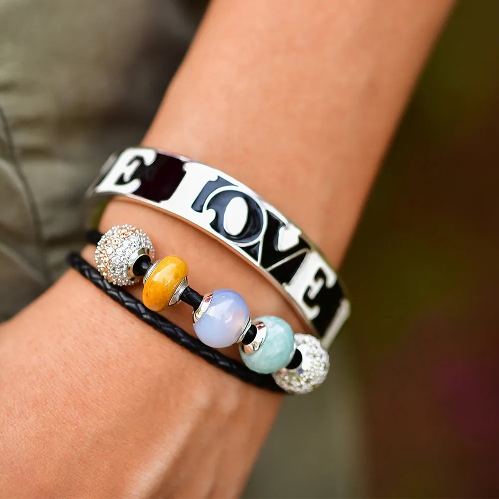 Modern Love Icon Enamel Bangle