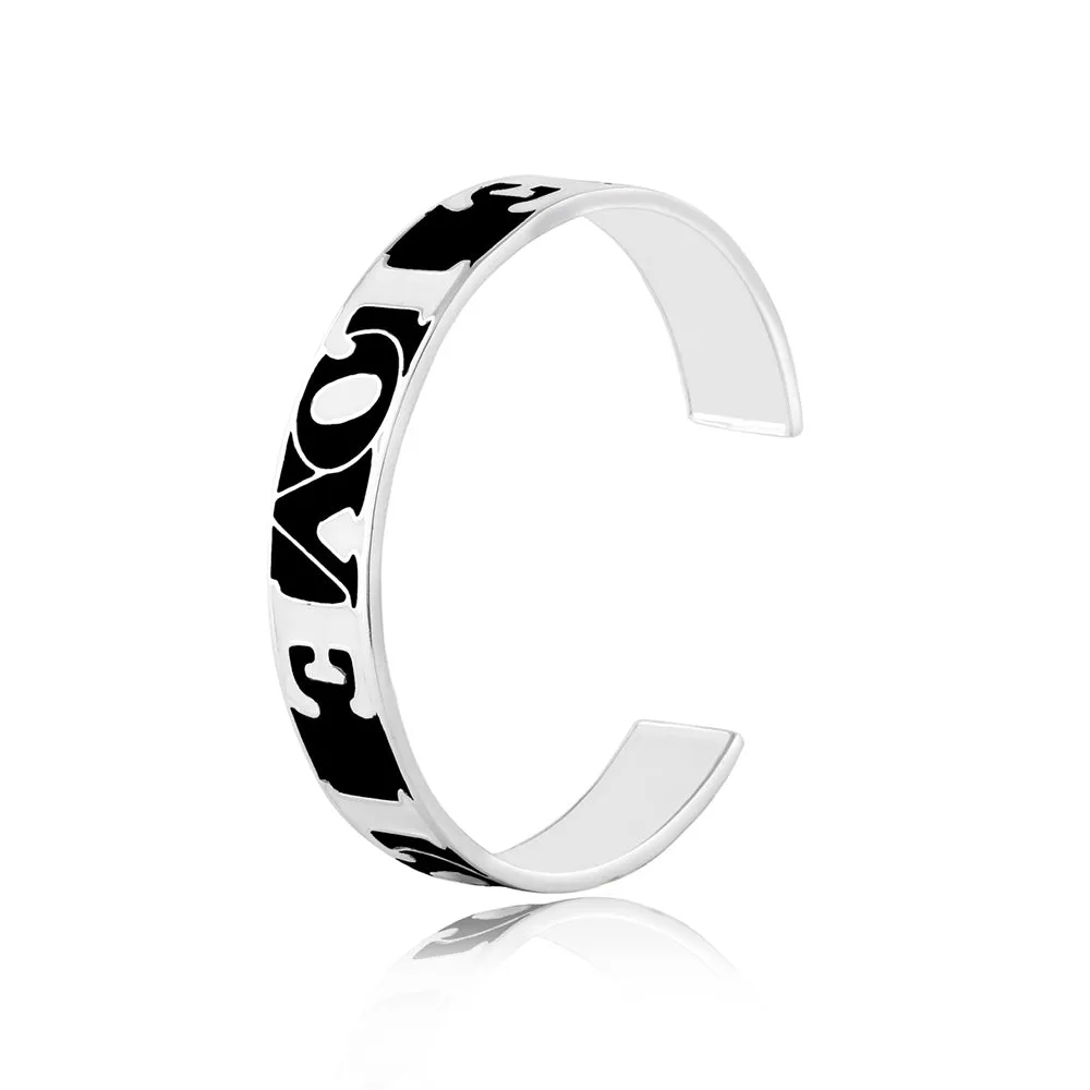 Modern Love Icon Enamel Bangle