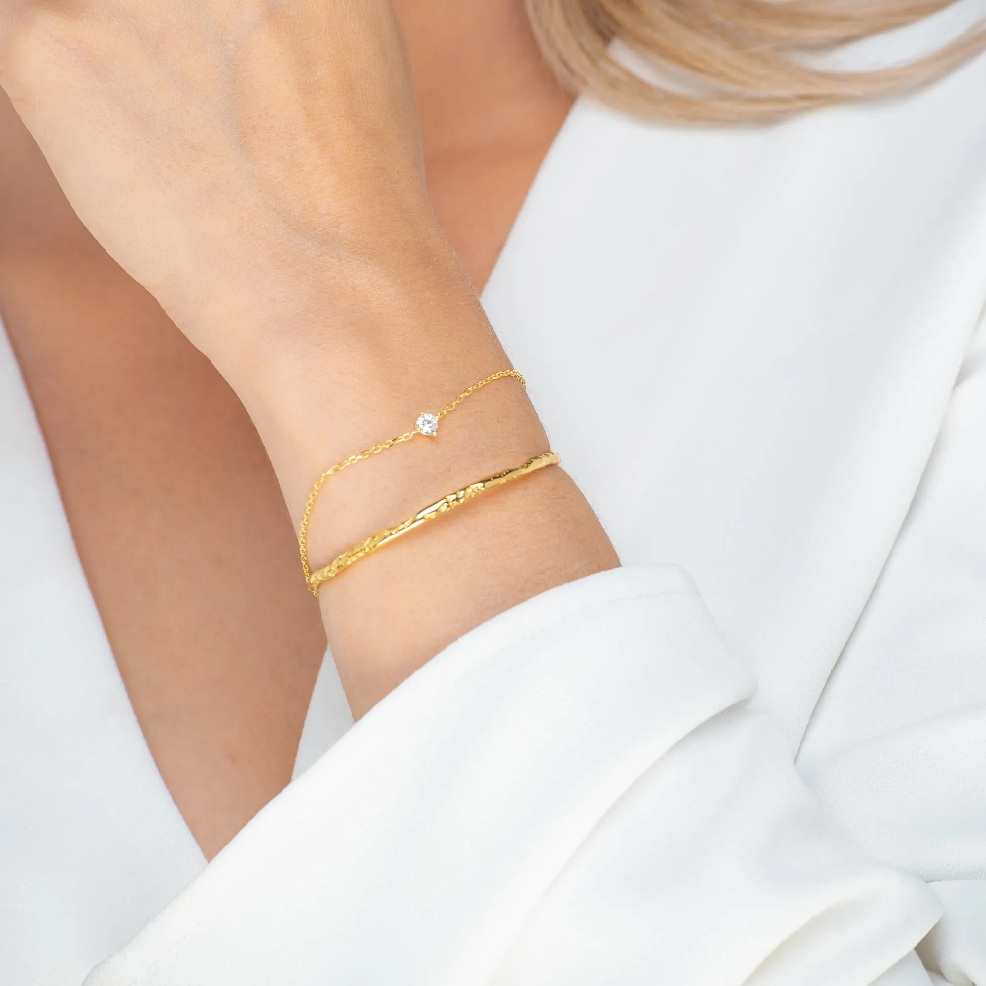 Molten Cuff Bangle Bracelet