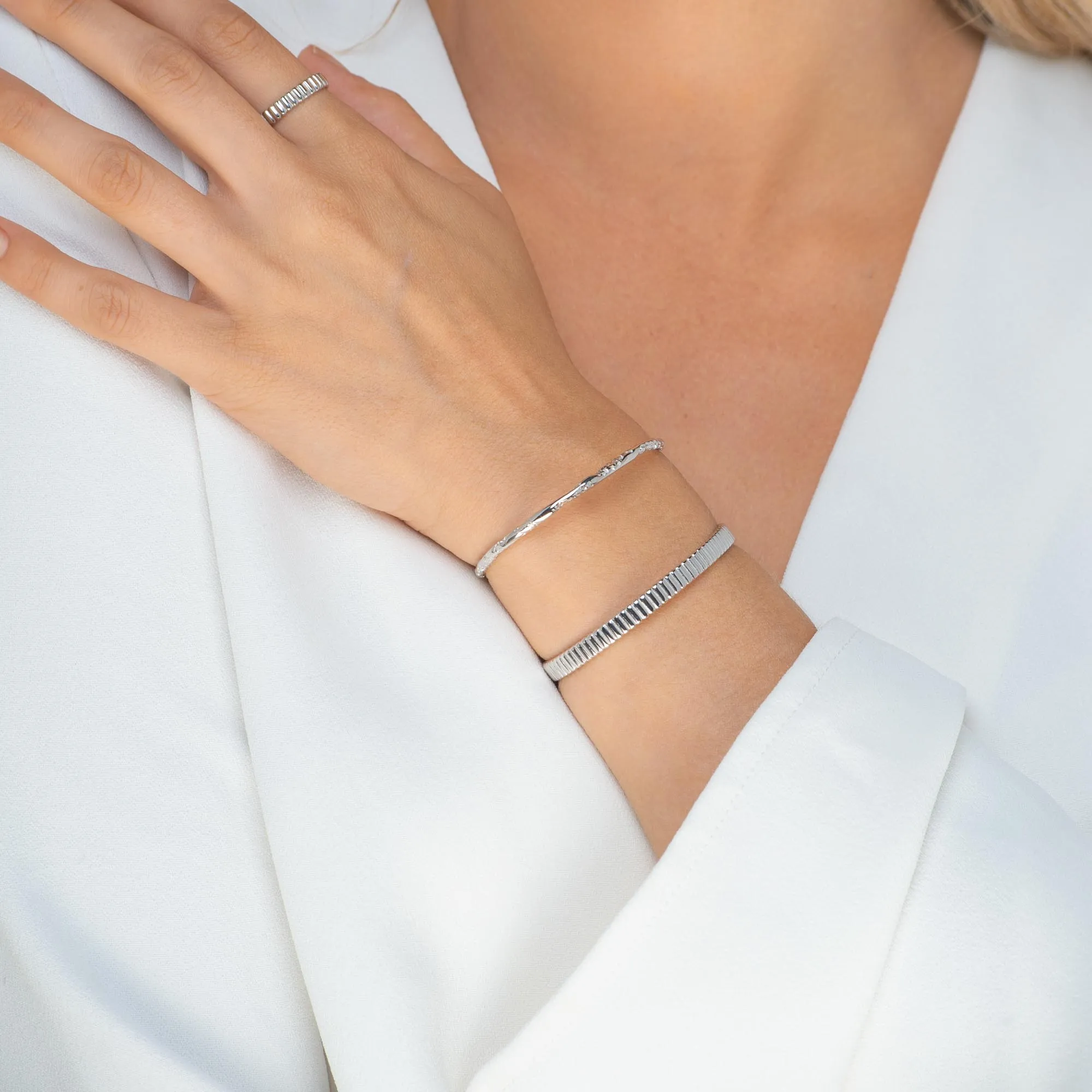 Molten Cuff Bangle Bracelet