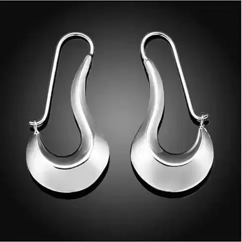 Moon Dance Gold And Silver Crescent Fashion Earrings For Women - Unique Curvy Design