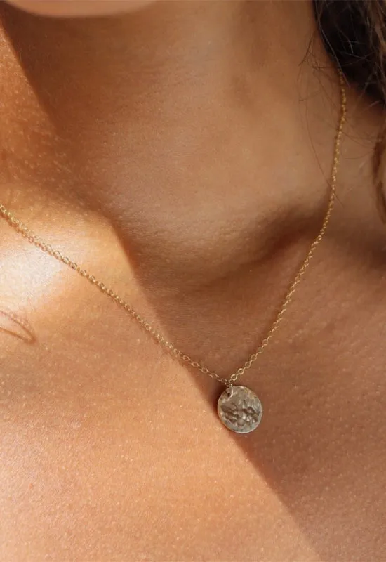 Moon Drop Necklace -14k Gold Plated