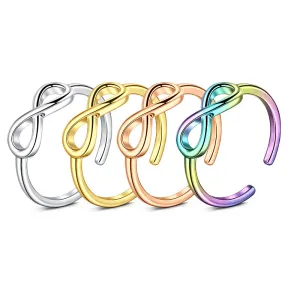 Mulit-color Eight character toe ring
