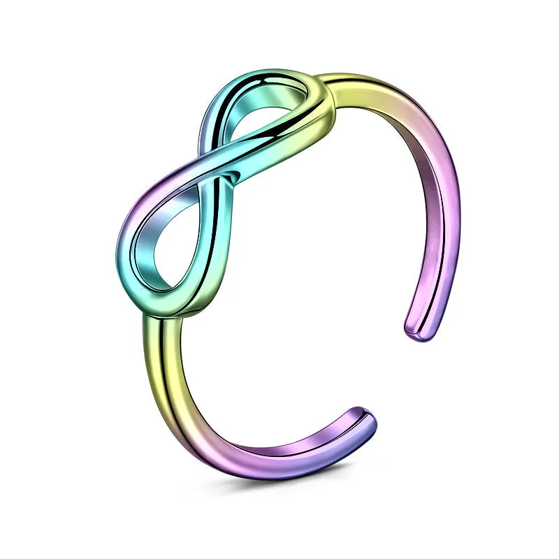 Mulit-color Eight character toe ring